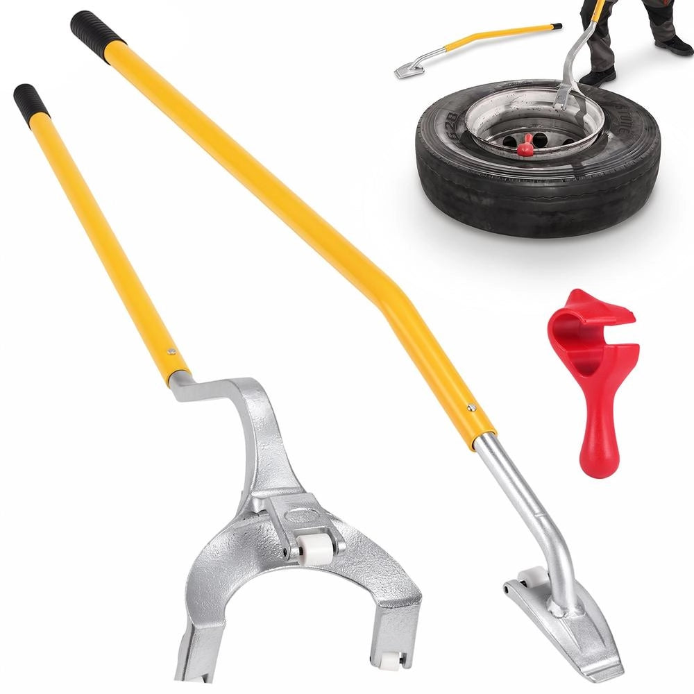 Kit 3 Pz XJC-008 Smontagomme Manuale per Pneumatici Camion e ATV 571-622 mm Stallonatore Giallo Robusto e Pratico per Officina e Garage