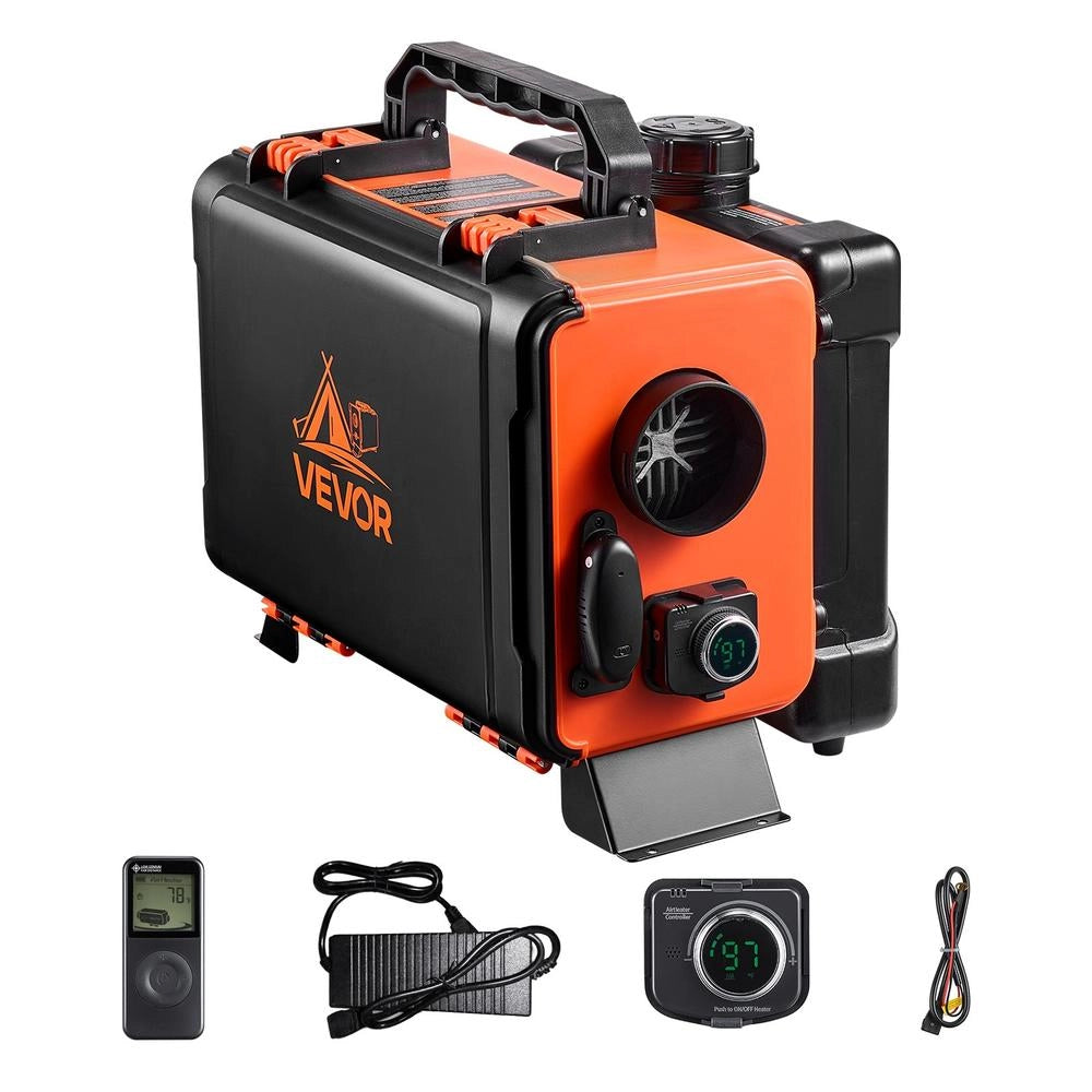 XMZ-HTB1 Riscaldatore d'Aria Diesel 5-8KW 12V 24V da Parcheggio Portatile con Telecomando Schermo LCD Serbatoio 4,5L per Camper Camion