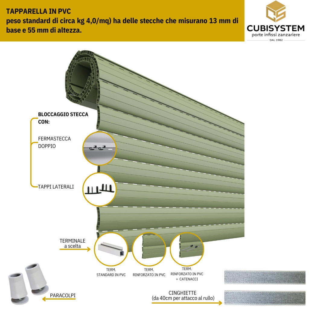 TAPPARELLA IN PVC LEGNO K99 L:100 X H:240