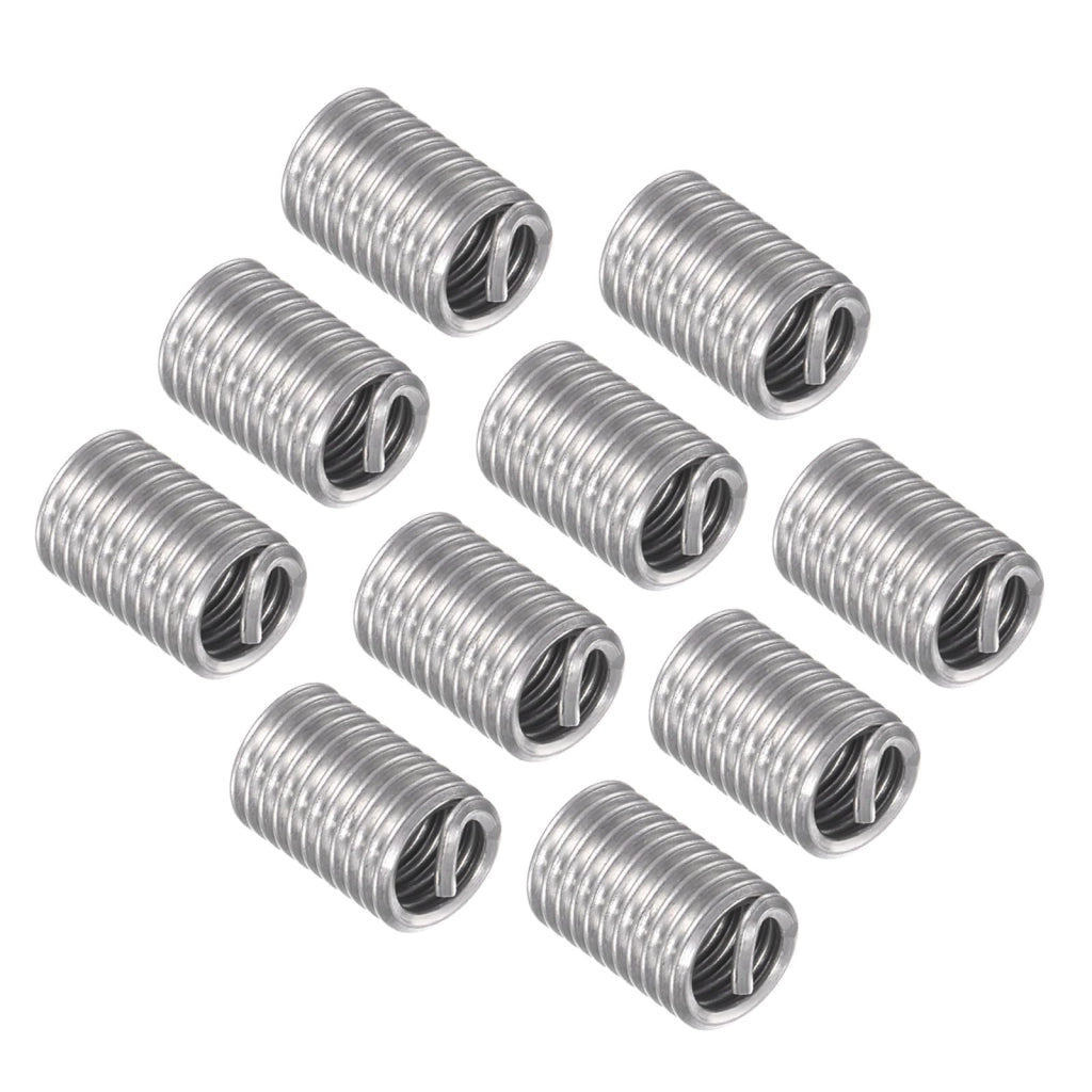 Inserti in filo d'acciaio 1/4-20 UNC, profilo 2,5D, diametro 12,3 mm, acciaio inossidabile 304, confezione da 10 pezzi.