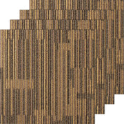 Quadrotte in Moquette Vienna 01, 12 Pezzi 500 x 500 mm Tappeto Modulare Imbottito Morbido Marrone Misto per Casa Soggiorno Fai da Te