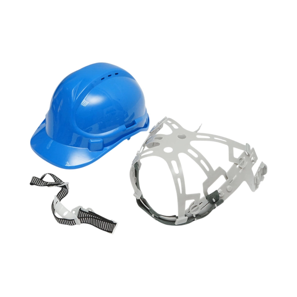 Casco ventilato regolabile 51-63 cm, blu Crownman