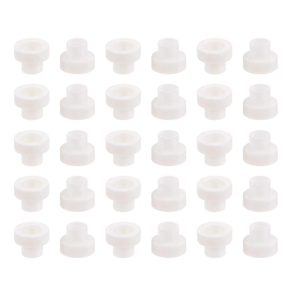 30 boccole a flangia, foro da 3 mm, diametro esterno da 3,5 mm, lunghezza 4,5 mm, in nylon