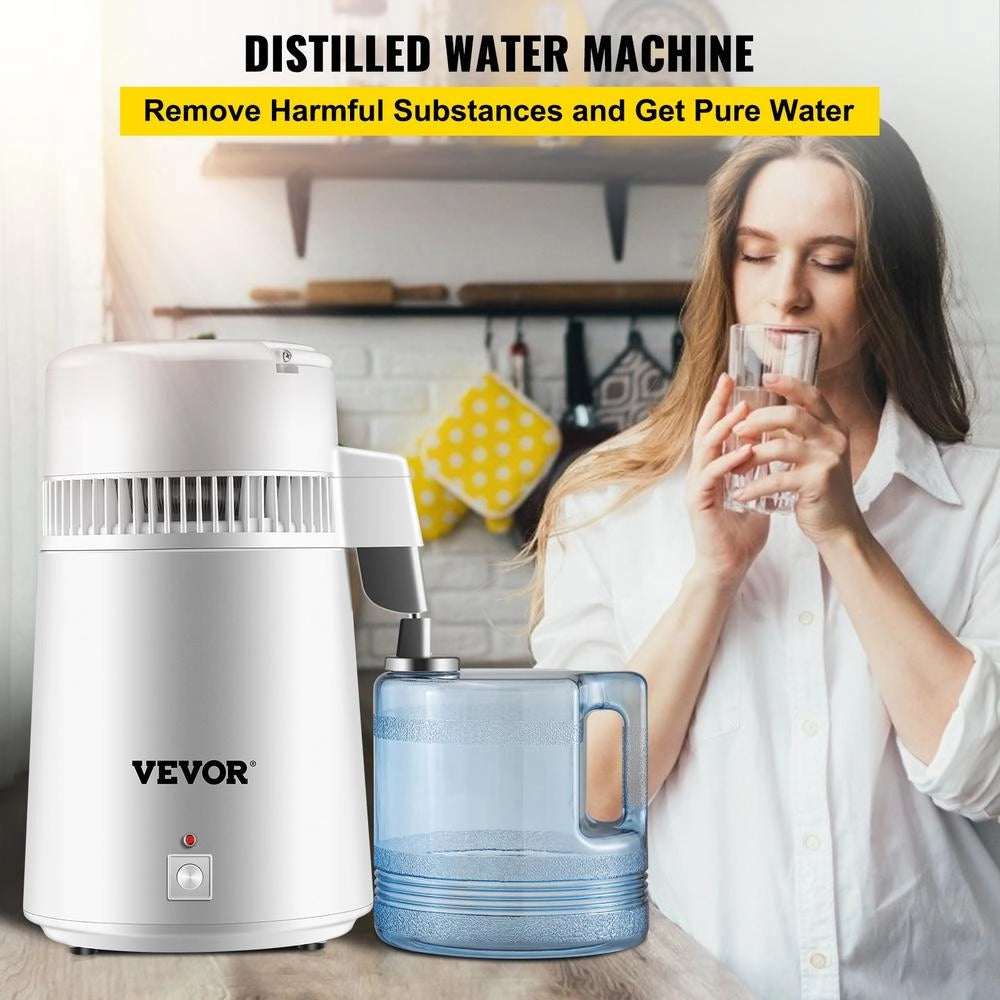 Distillatore d'Acqua 4L 750W in Acciaio Inossidabile 304 YMK40101 Purificatore per Uso Domestico Robusto