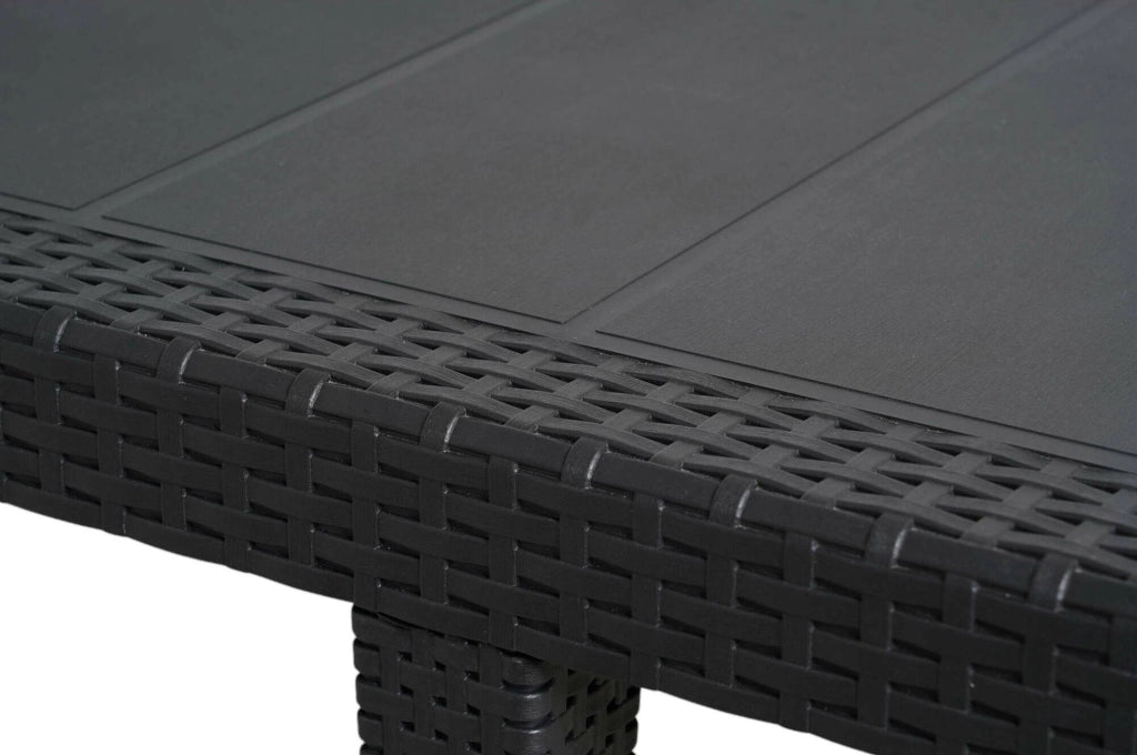 Abbaviva, Tavolo da Esterno 10 Posti Made in Italy, 150x90x72h cm Nero Antracite