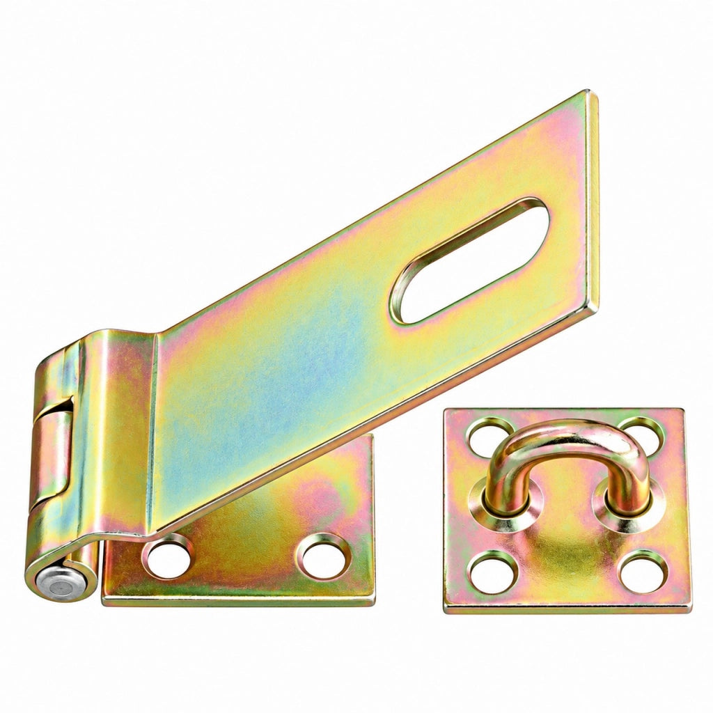 Chiusura di Sicurezza in Acciaio 37x38/93 mm – Dispositivo di Chiusura Metallico per Porte, Sportelli, Cancelletti e Strutture in Legno – 348366