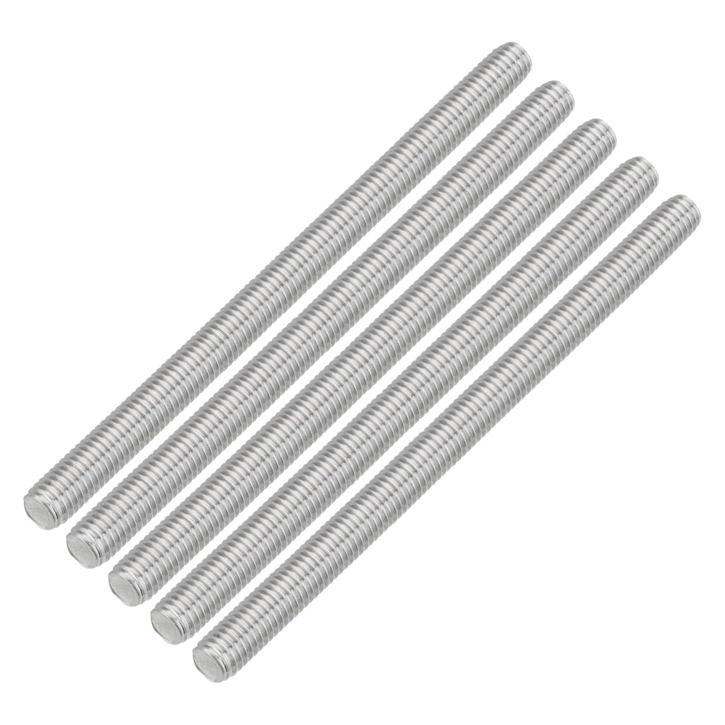 Bulloni filettati M8 x 120 mm, acciaio inossidabile 304, confezione da 5 pezzi