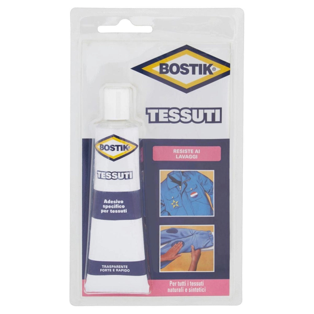 Colla per tessuti Bostik in blister da 50 grammi