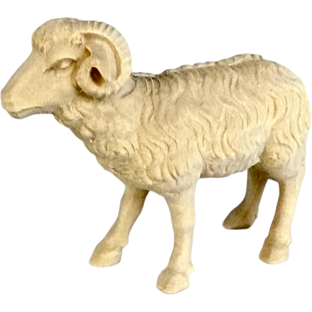 Figura di legno per presepe, a forma di pecora, dipinta a mano, 28 cm