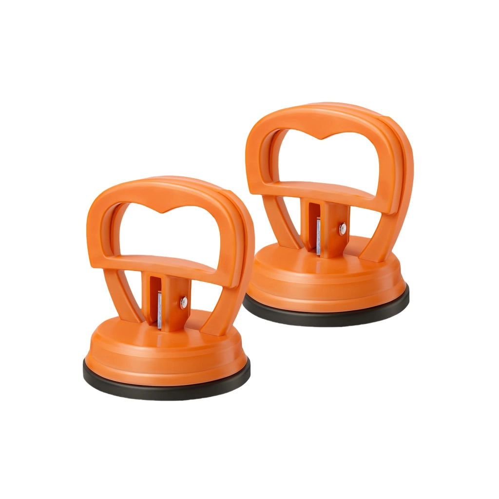 Kit per la rimozione di adesivi, composto da 2 ventose, diametro 57 mm, colore arancione