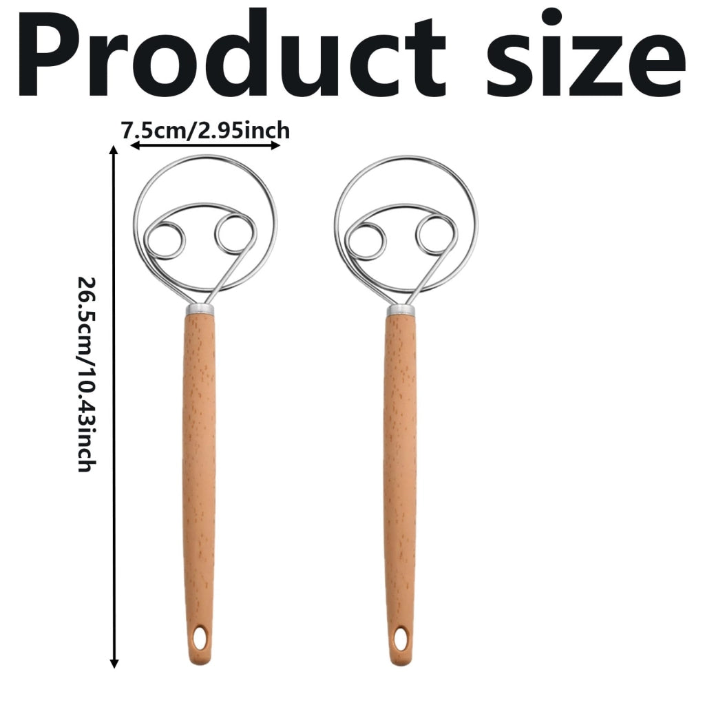 Set di due coltelli Teighaken in acciaio inossidabile, stile danese, lunghezza 26,5 cm