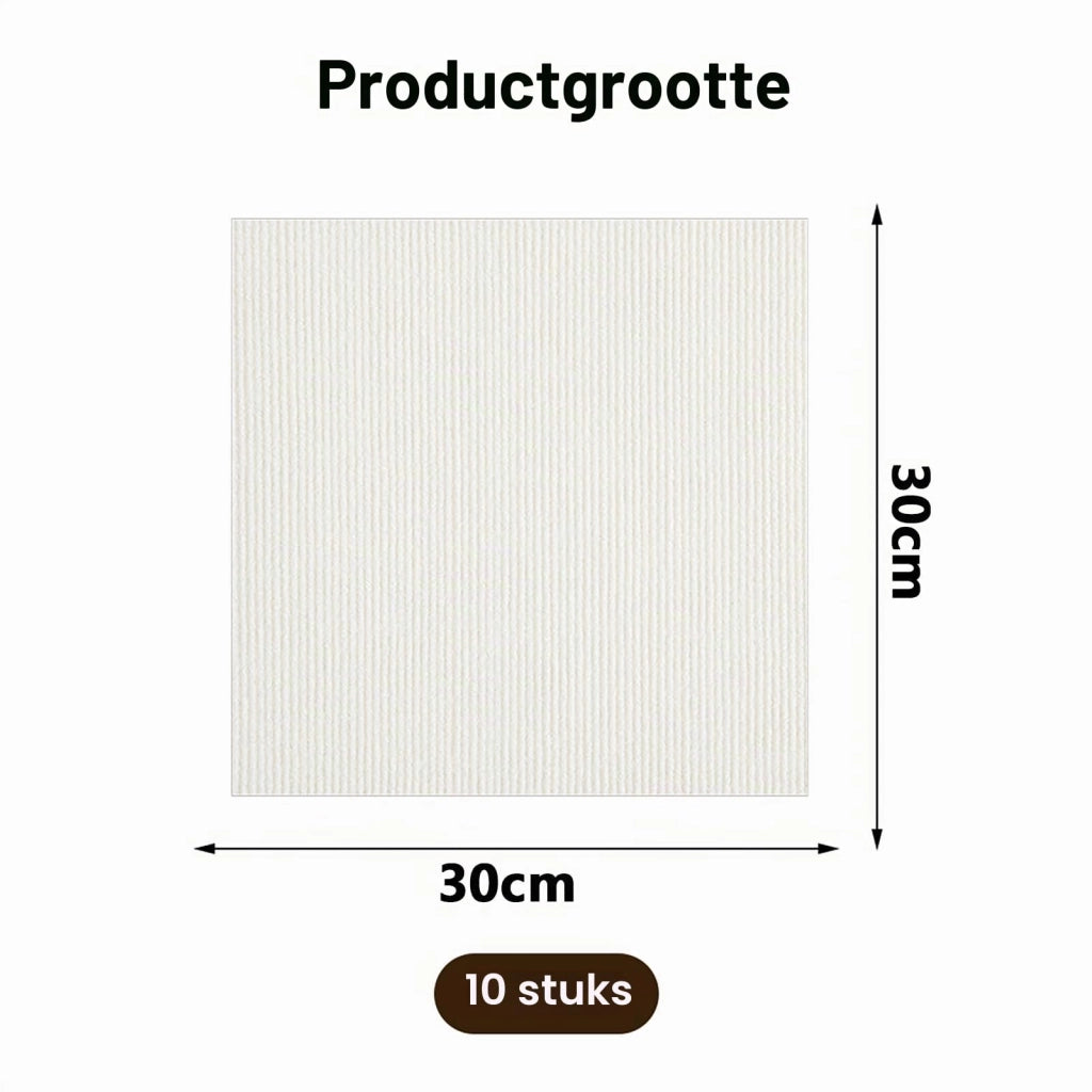 10 piastrelle autoadesive in feltro, 30x30 cm, color beige