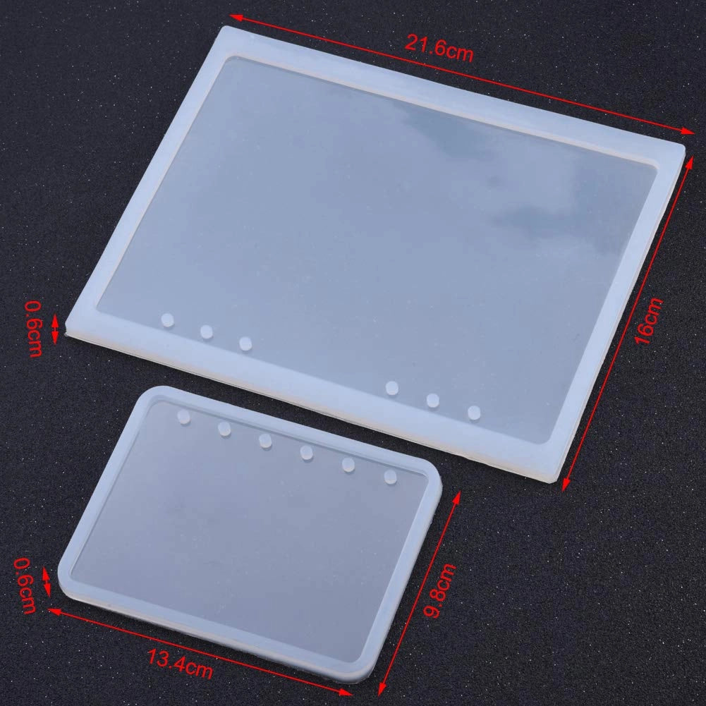 2 stampi in silicone per resina epossidica, formati A5 e A7, trasparenti, antiaderenti