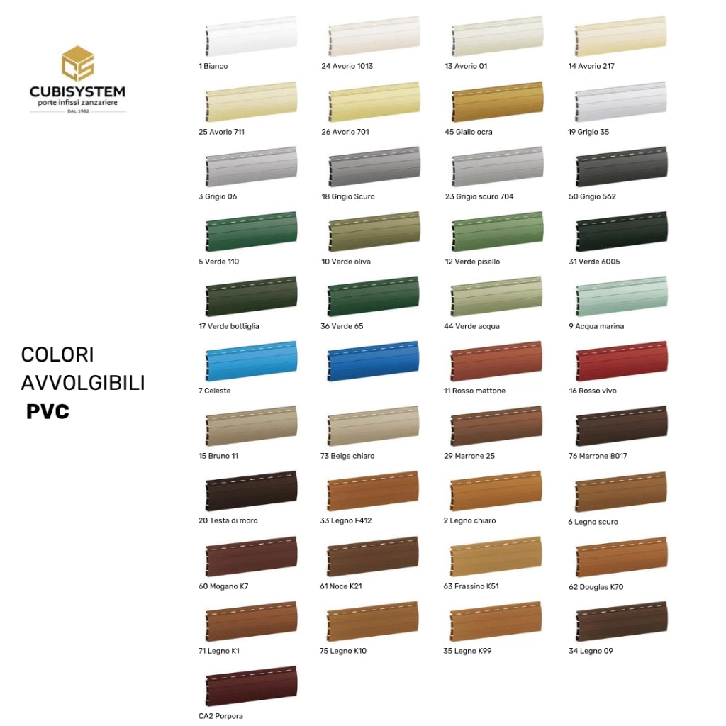 TAPPARELLA IN PVC ROSSO MATTONE L:140 X H:260