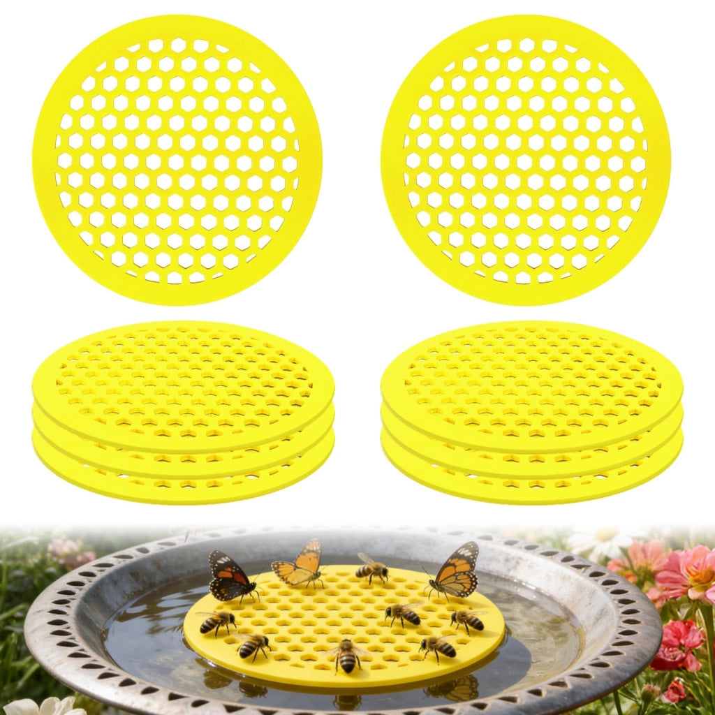 Set di 8 abbeveratoi galleggianti per api, 20 cm, in schiuma EVA, colore giallo