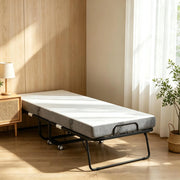 Letto pieghevole singolo con materasso 80 x 200 cm e ruote