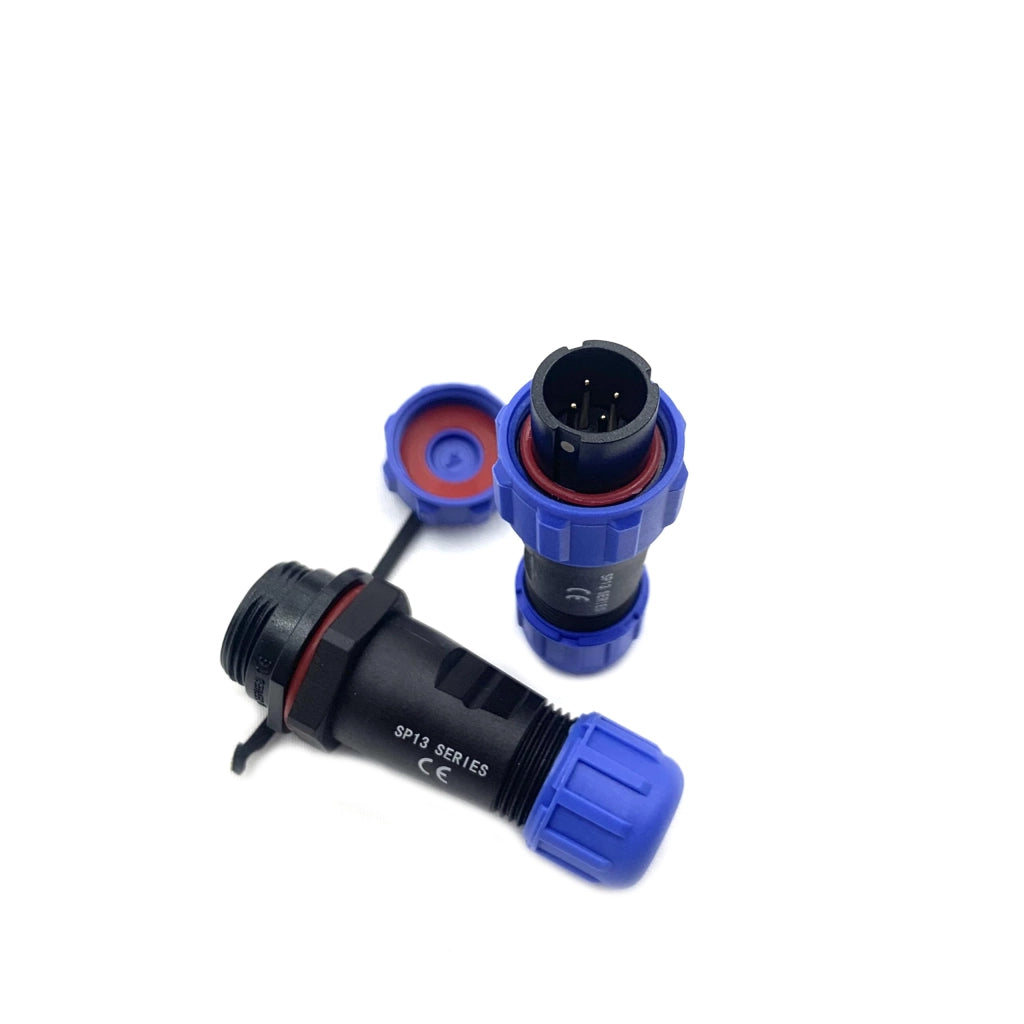 Connettore multipolare SP13 per applicazioni aeronautiche, grado di protezione IP68, connettore maschio/femmina, 200 V, 5 A