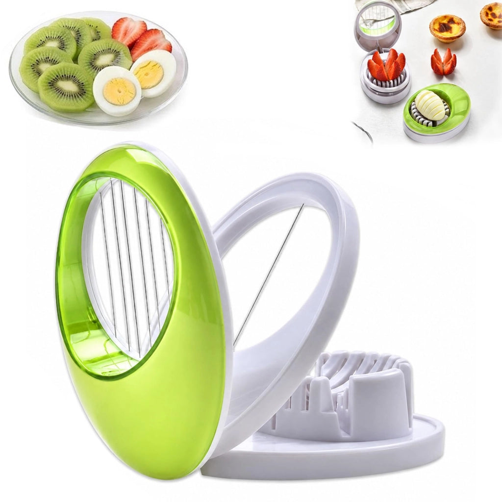 Tagliauova 3-in-1 con fili in acciaio inossidabile, 11 cm, colore verde