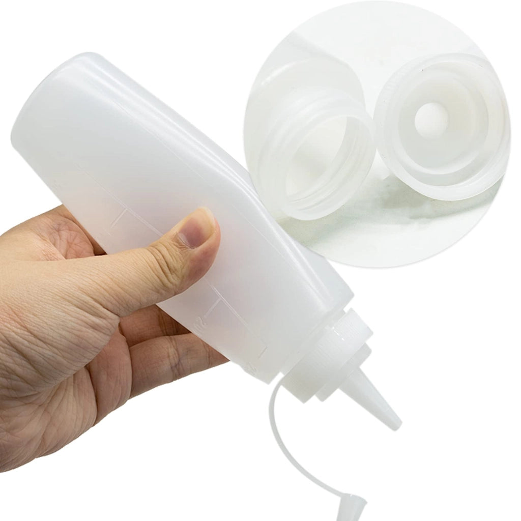 2 bottiglie in plastica da 250 ml, riutilizzabili, con tappo