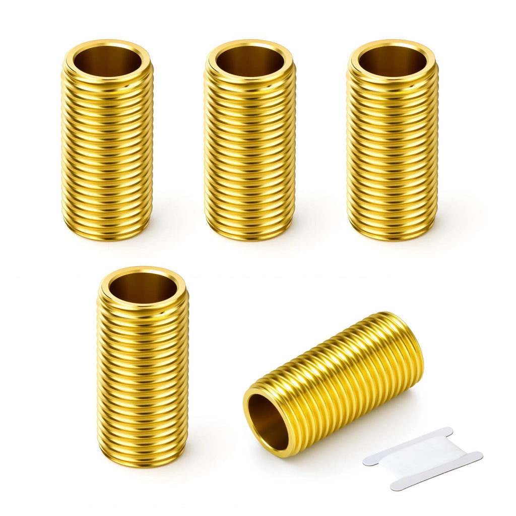 5 manicotti filettati in ottone, M10x35 mm, con filettatura interna