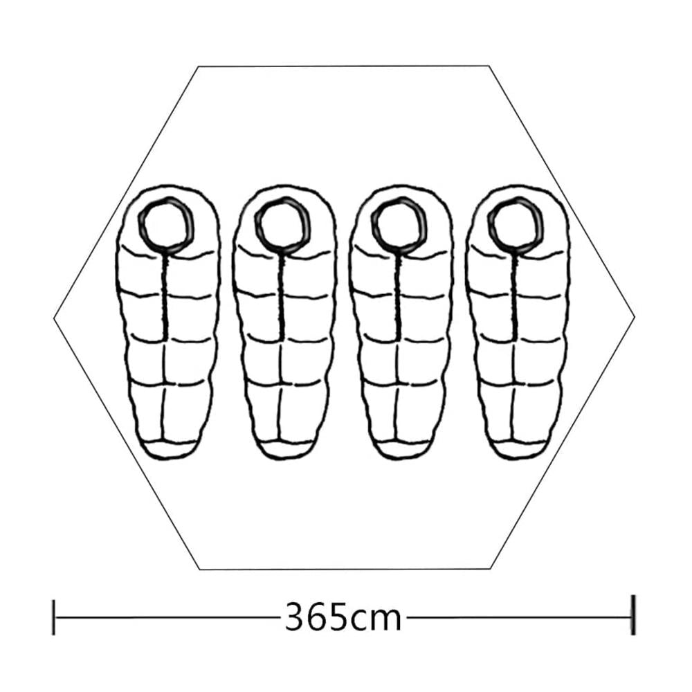 Tenda per 4 Persone Blu