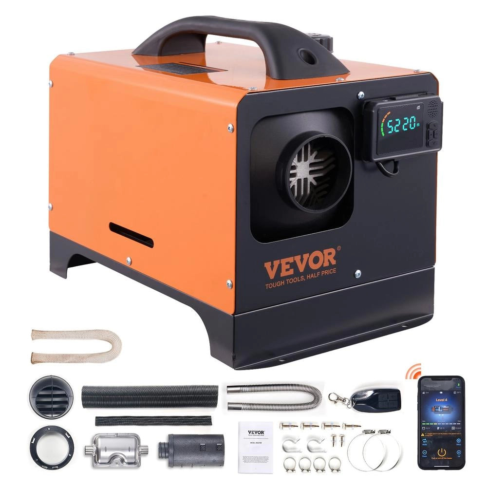 Riscaldatore d'Aria Diesel 12V 8KW All-in-One con Bluetooth e Telecomando per Camper Auto Camion Riscaldatore da Parcheggio