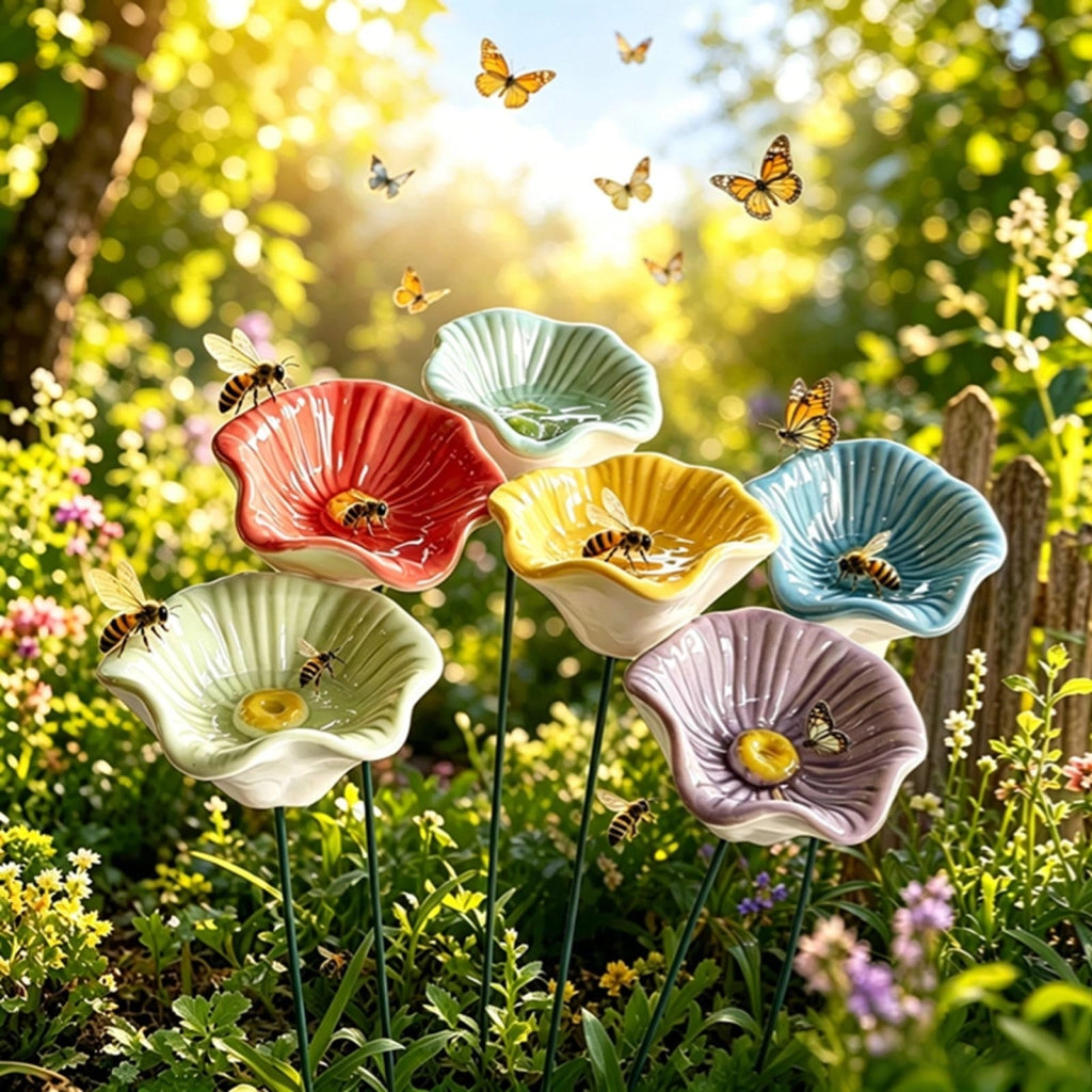 Abbeveratoio per api in Vetroceramica, 22 cm – Stazione per insetti per il giardino