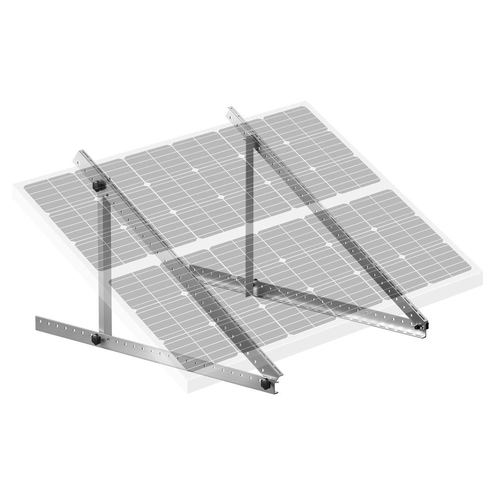 Staffe di Montaggio per Pannelli Solari 1270 mm Inclinabili 0-90 Gradi in Alluminio Supporto per Camper e Barca 100-550W