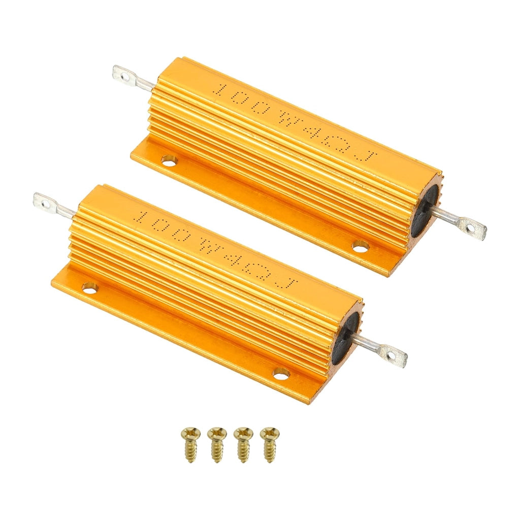 Resistenze in alluminio da 100W, 4 Ohm, 2 pezzi, color oro