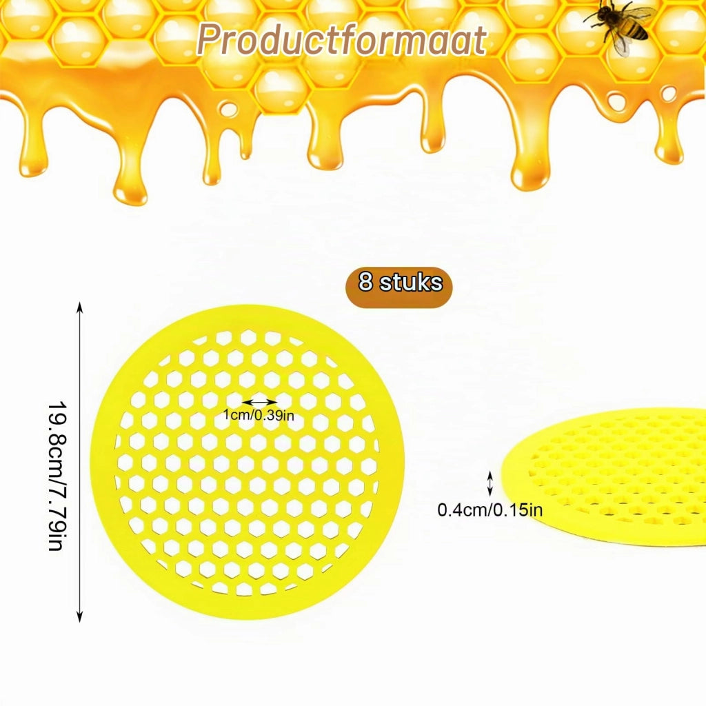 Set di 8 abbeveratoi galleggianti per api, 20 cm, in schiuma EVA, colore giallo