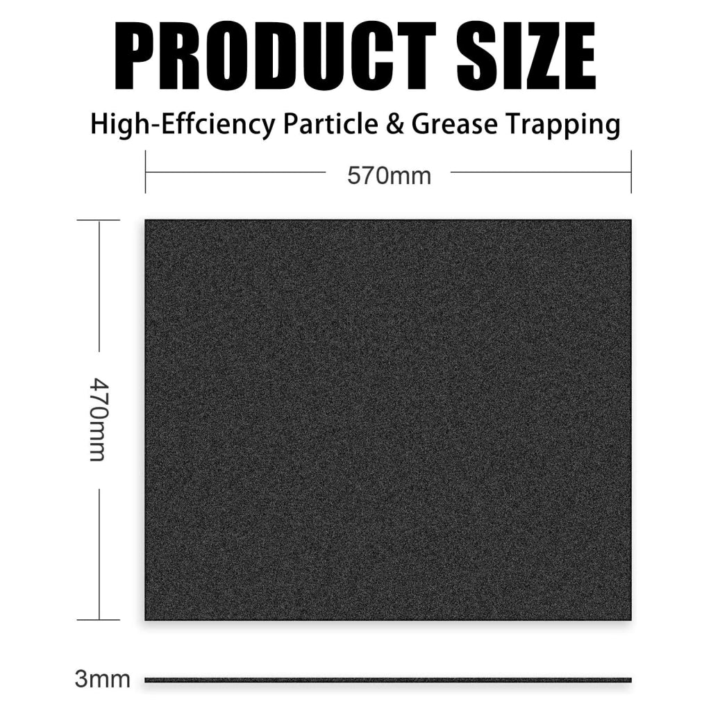 Filtro antiodore per cappa aspirante, dimensioni 57 x 47 cm, filtro di ricambio