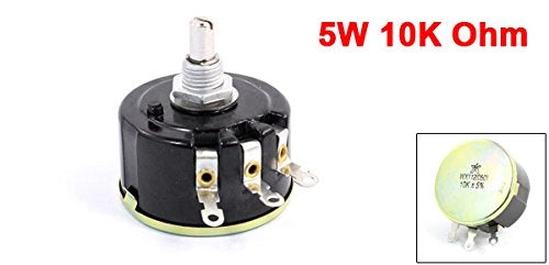 Potenziometro a filo, 5W, 10K Ohm, 3 pin, modello WX112, dimensioni 40x25 mm