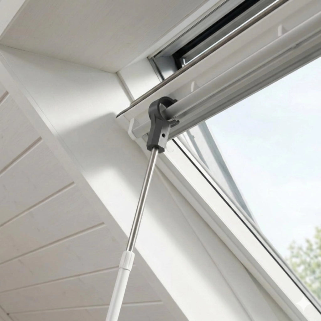 Ganci telescopici per finestre a tetto Velux, colore grigio, 91,5 mm