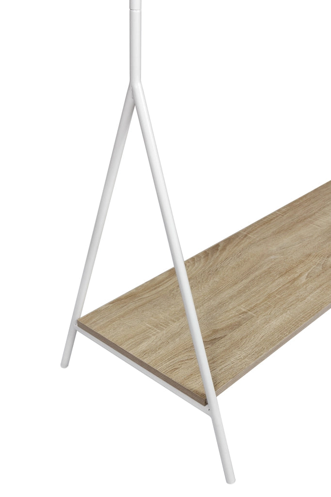 Appendiabiti Hispanohogar effetto e metallo rovere e bianco 170x110x55