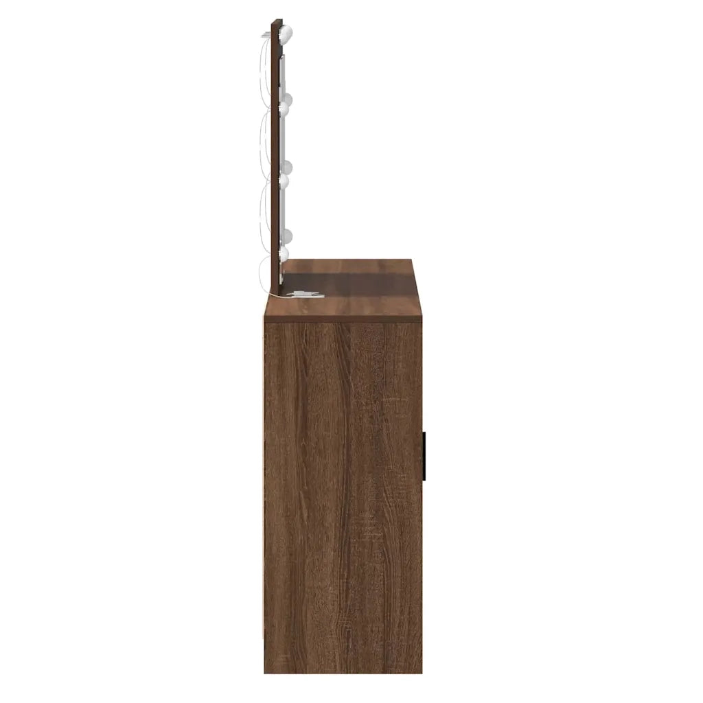 Tavolo da Trucco Marrone 102 x 33 x 135 cm Legno multistrato 865187