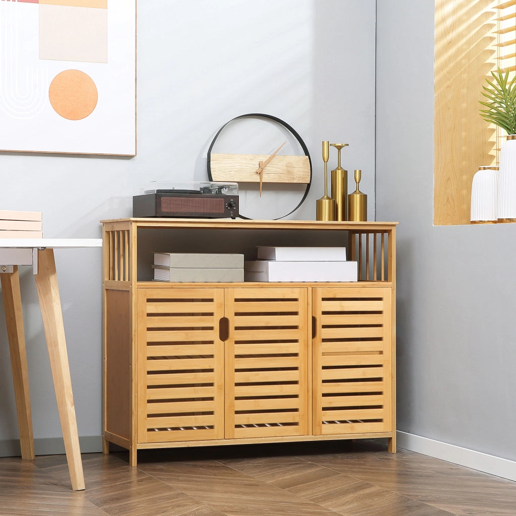 Armadio in Bamb¨´ con 3 Ante ¨C Minimal ¨C 100x35x82 cm