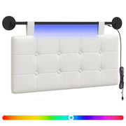 Testiera | Testata sospesa Con luce LED Bianco Similpelle