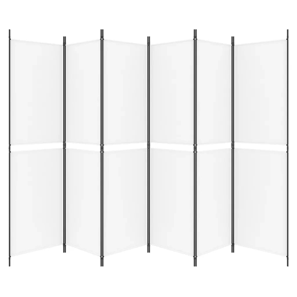 Divisorio a 4 Pannelli Bianco 300x200 cm Tessuto 350238