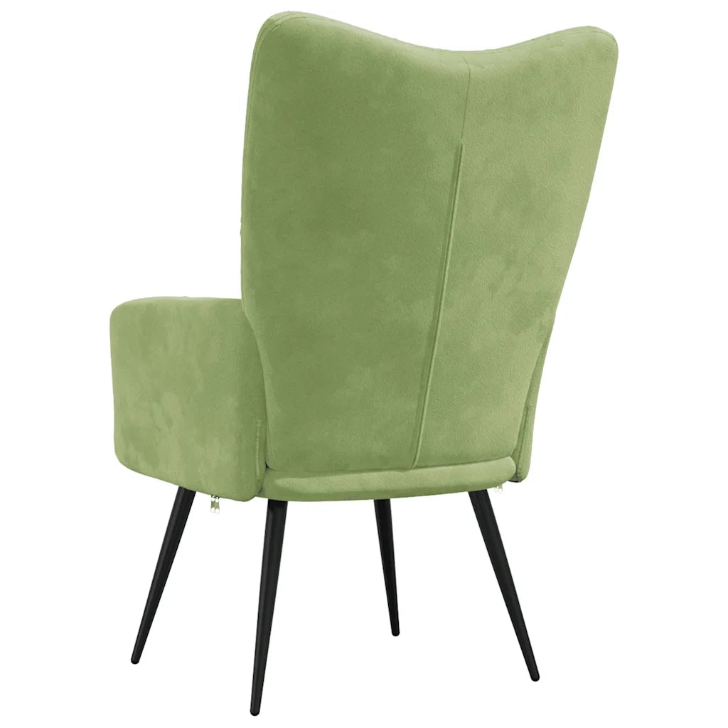 Poltrona | Sedia Relax Verde Chiaro in Velluto