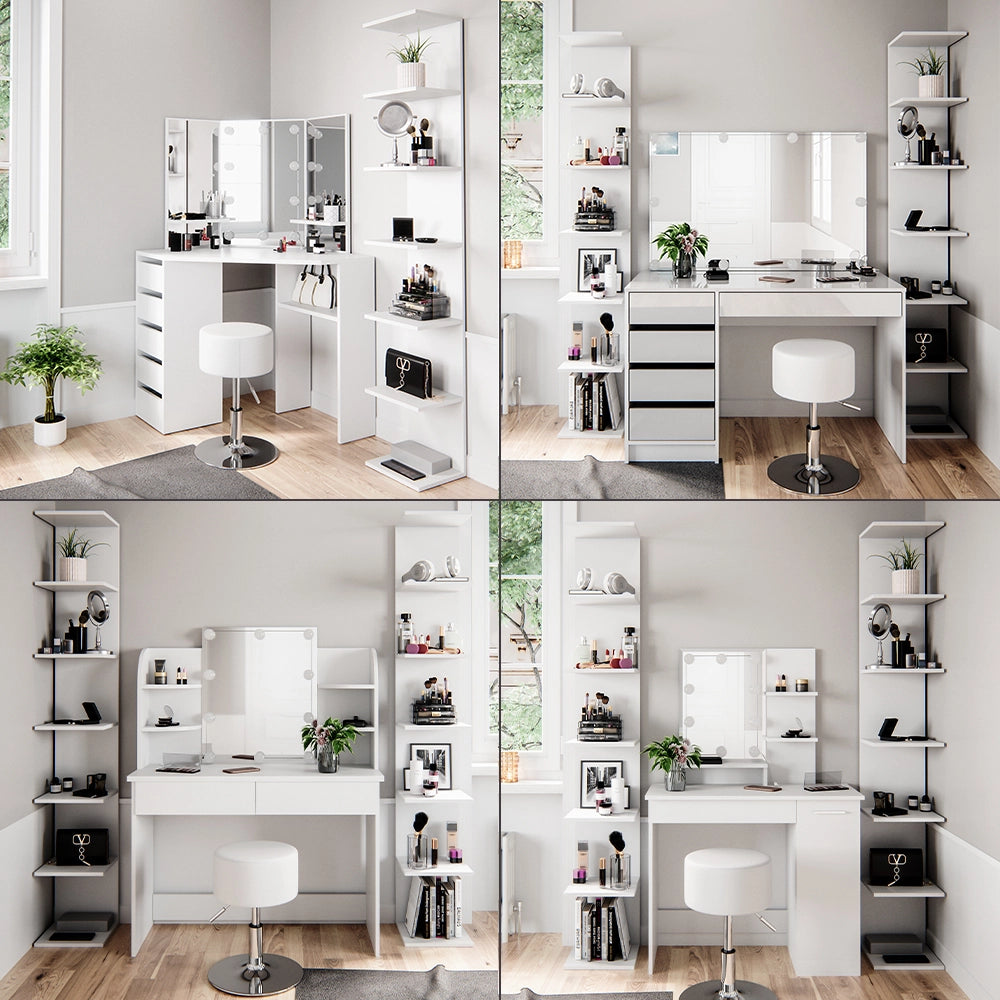 Vicco Libreria da parete Bianco 30 x 190 cm Set di 2