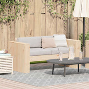 Divano da giardino Naturale 134 x 60 x 62 cm Pino massello 873866