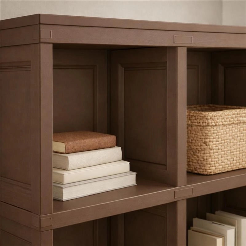 SCAFFALE 3 MODULI WENGÉ 79X42,5X125 CM – LIBRERIA VERTICALE SALVASPAZIO PER ZONA LIVING E STUDIO