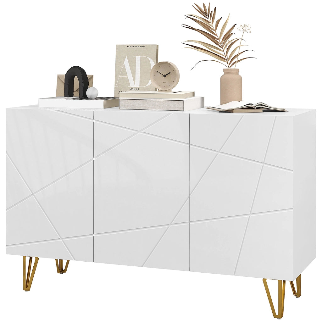 Consolle con ante e ripiani ¨C Minimal ¨C Bianco 120x40x75 cm