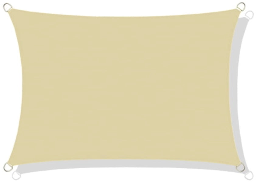AIO FACTORY Vela ombreggiante impermeabile 4x3 m Beige - Soluzione per ombrelloni da giardino