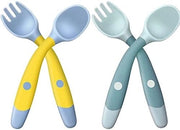 Set di forchette e cucchiai, alimentatore per bambini, 4 pezzi