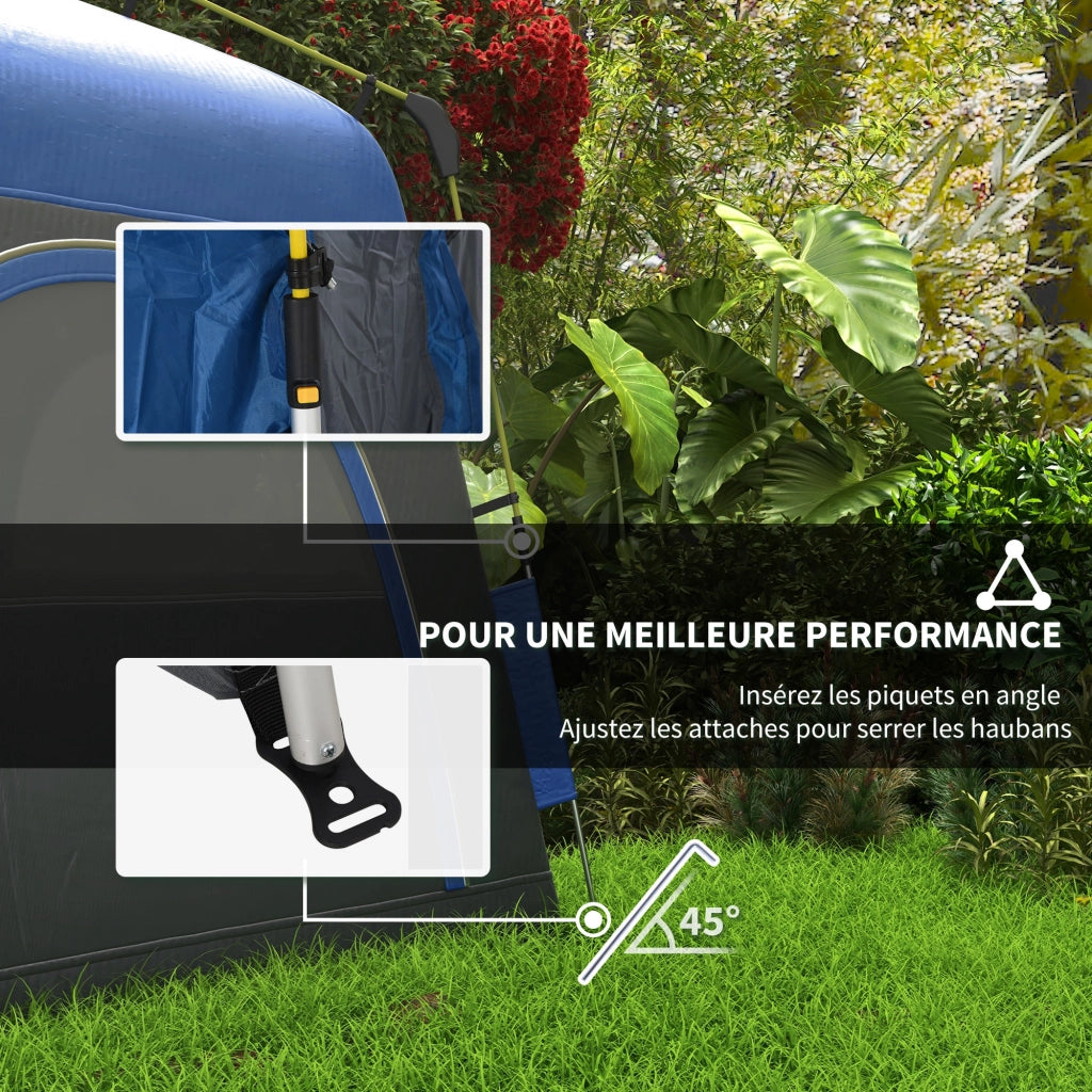 Tenda da Camping Pop Up a Cupola ¨C Minimal ¨C Grigio Blu