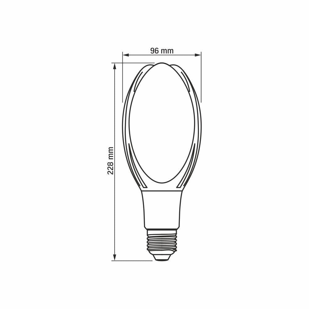 Lampadina LED industriale A96 30W E27 3200lm 4000K Videx