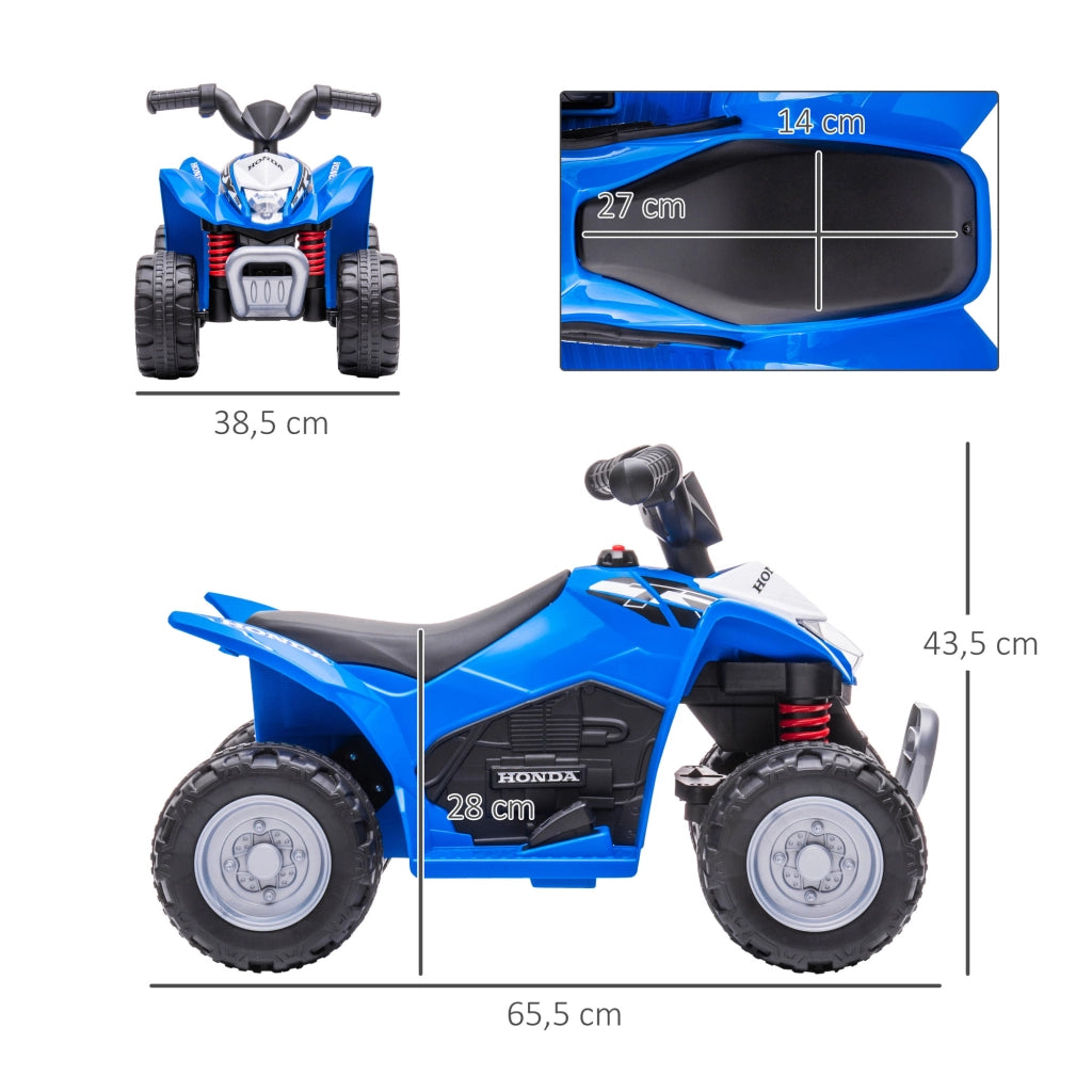 Quad Elettrico per Bambini ¨C Xylo ¨C LED, Clacson, Sedile Comodo, Blu