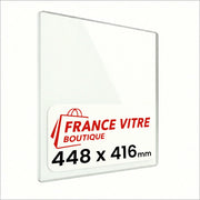 448 x 416 x 4 mm - Vetro per stufa a legna - vetro camino di ricambio - vetro per caminetto resistente al fuoco - France Vitre
