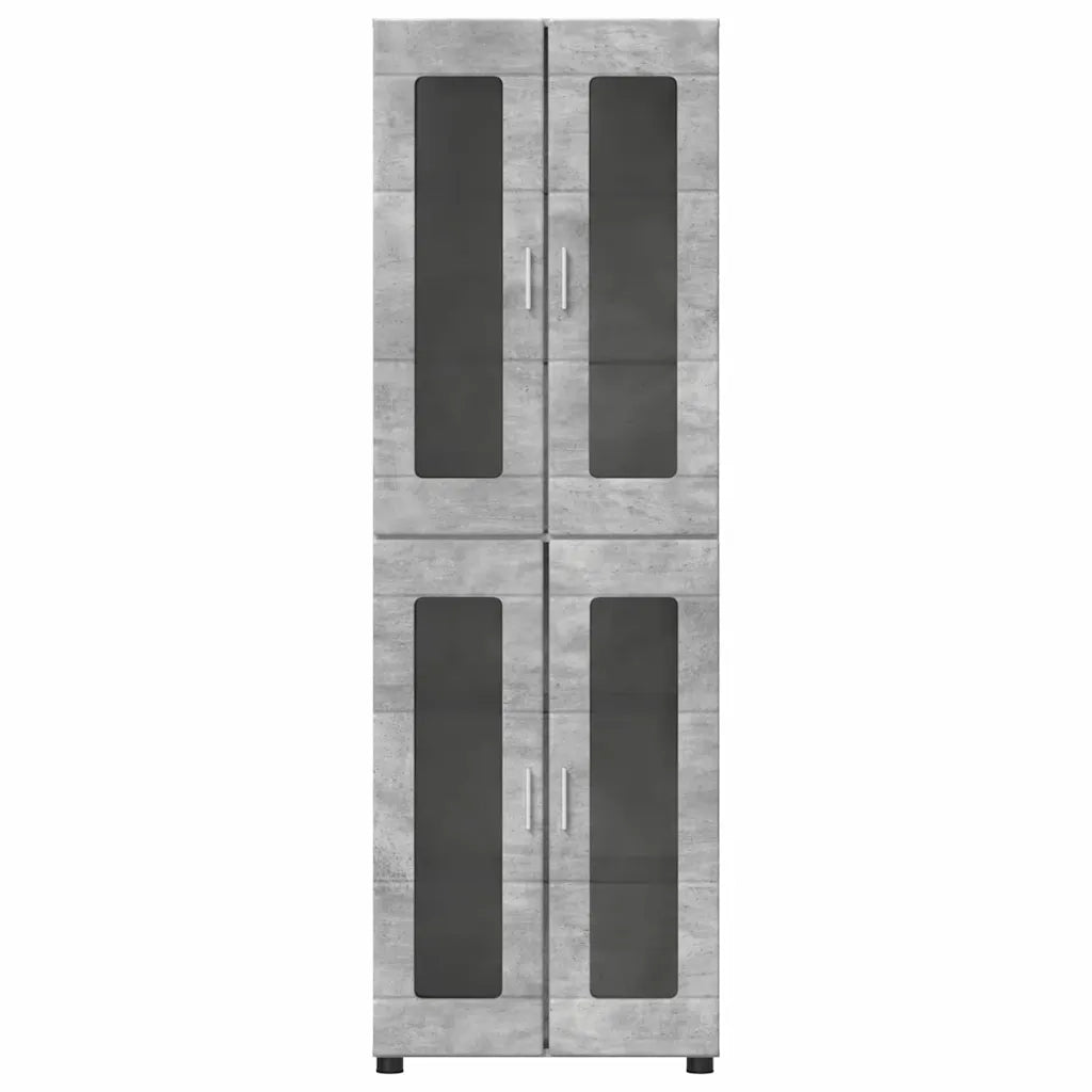 Credenza con lo scaffale FLORIN Grigio cemento 60 x 35 x 182 cm 3397907